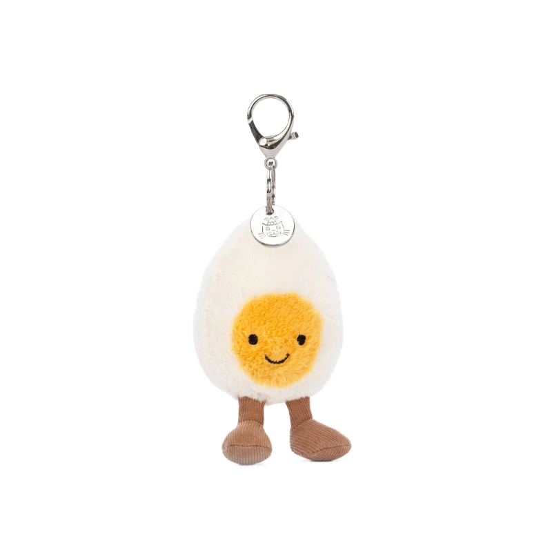 趣味微笑水煮蛋包包挂件可爱毛绒玩具钥匙扣