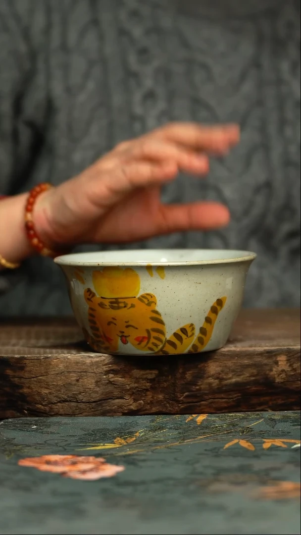 【闪购商品】杯釉下彩手工手绘同款陶器