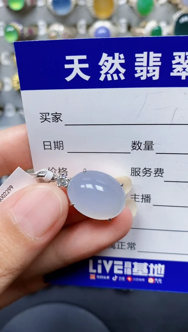 翡翠银S925镶嵌颈饰470