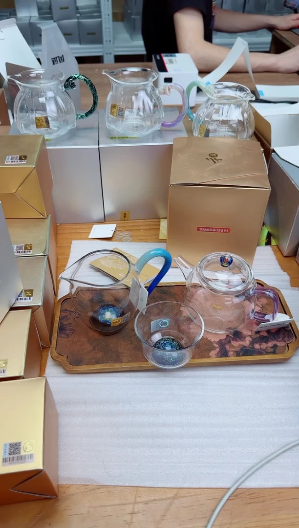 关****）禾器菡韵怡然青+禾器斑斓菡韵青杯+风谜花语德悦壶紫