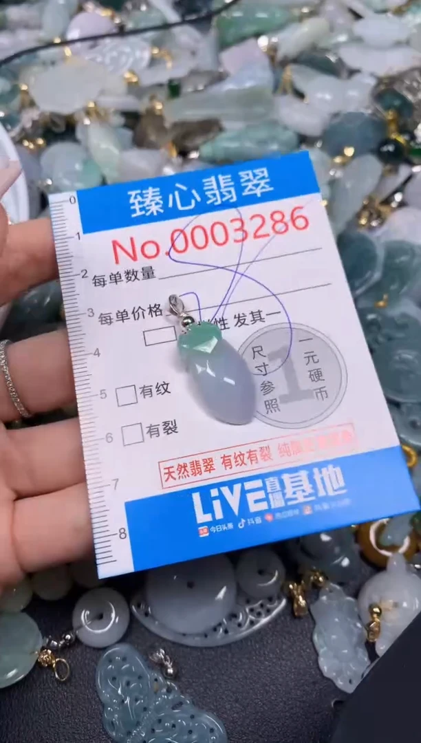 【闪购商品】翡翠颈饰未镶嵌含绳0003286