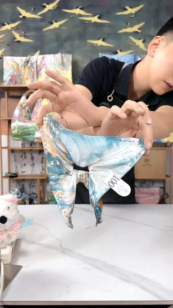 珍珠方巾 100 手工微瑕 不喜勿拍 不退不换