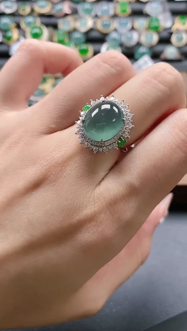 【闪购商品】翡翠戒指银S925镶嵌51511