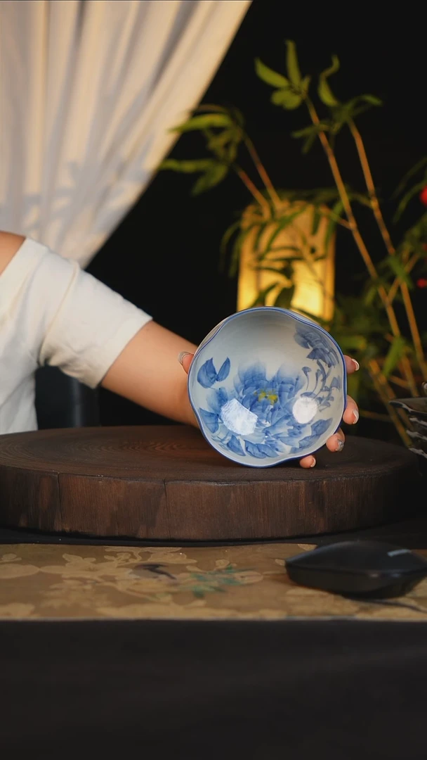 碗景德镇手工手绘高温釉下彩可进蒸箱烤箱洗碗机
