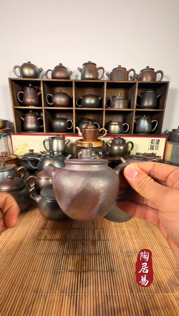 建水紫陶紫泥柴烧壶150ml 瑕疵款