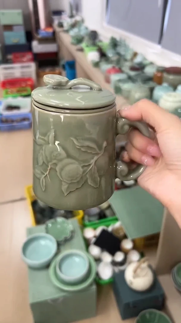 龙泉云间青瓷小米茶器