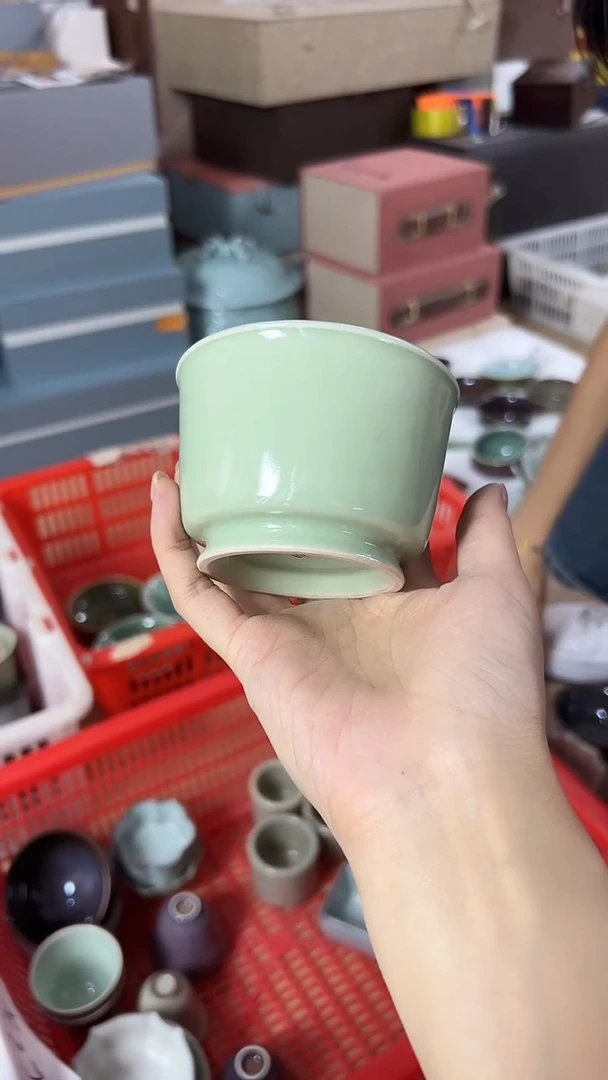 龙泉云间青瓷小米茶器