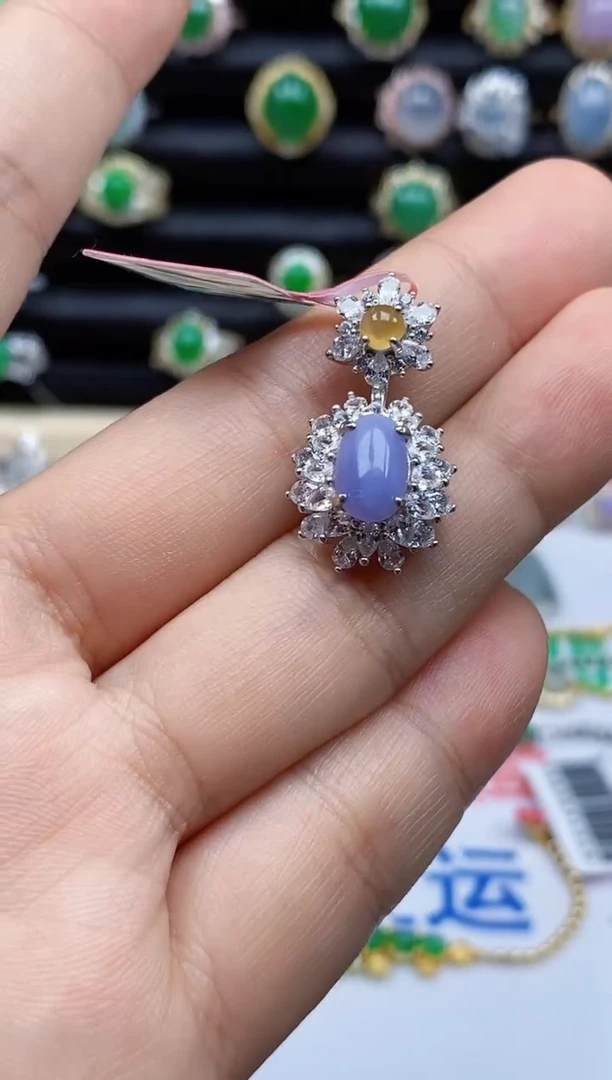 银S925镶嵌戒指翡翠5458