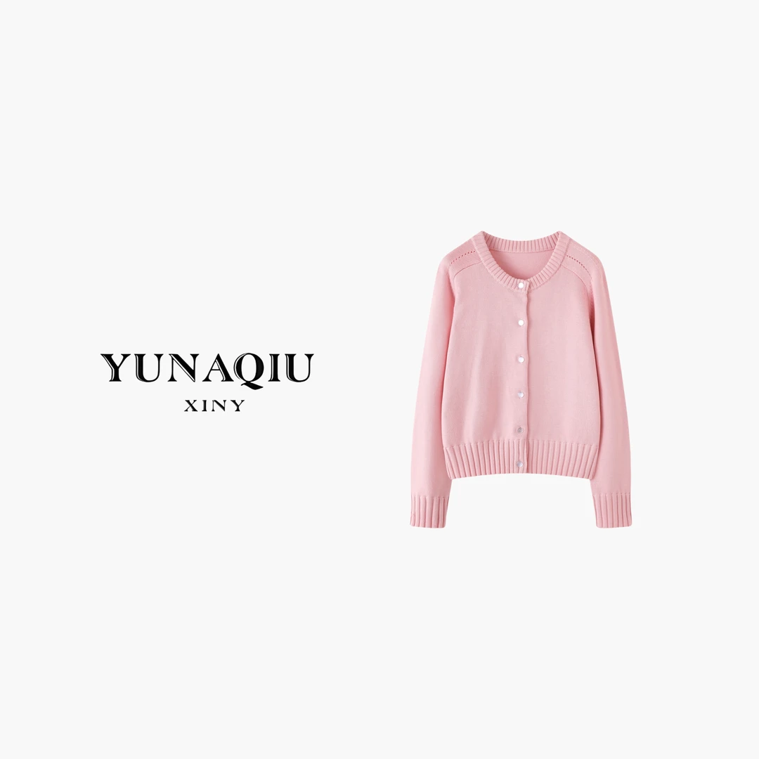 YUNAQIU 气质轻奢时尚设计师针织衫-9123