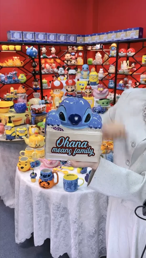 【闪购商品】.@@史迪奇陶瓷饼干罐