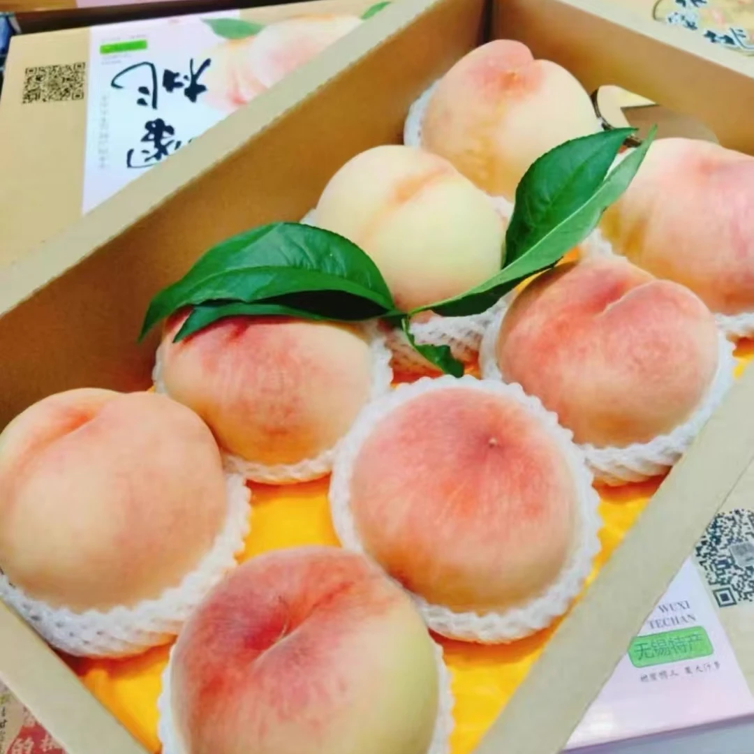 正宗头茬江苏水蜜桃8只礼盒装新鲜踩着顺丰中转仓发5-4两