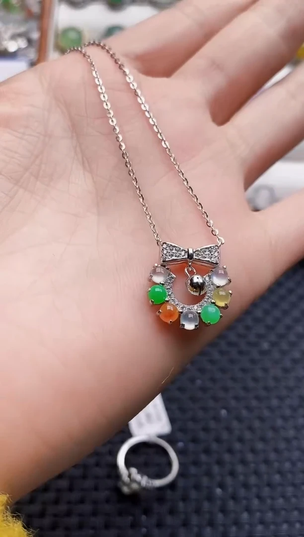 银S925镶嵌戒指翡翠3571