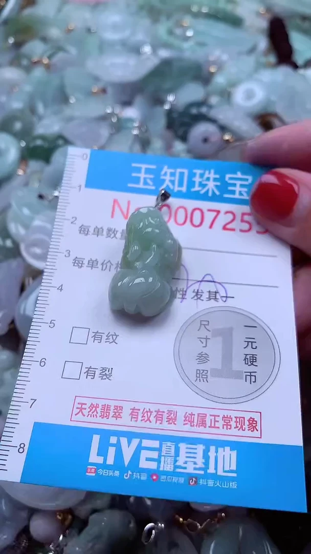 吊坠(不含链)未镶嵌翡翠7255