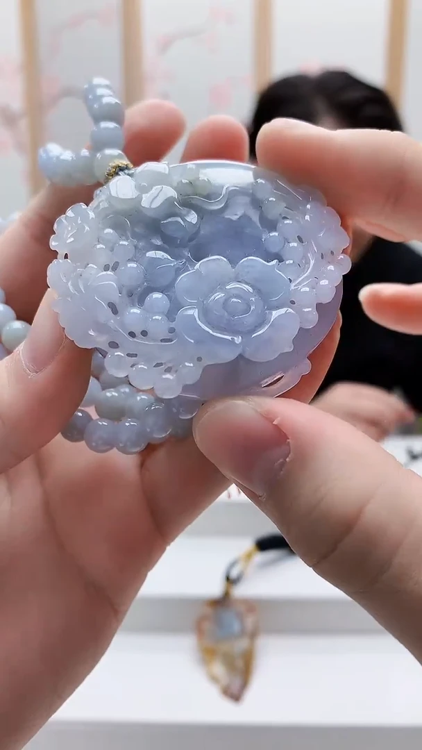 未镶嵌定制翡翠5060bb-毛货挂件139赠珠链