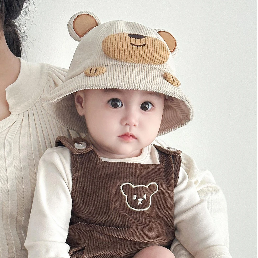 婴儿帽子秋冬款男童可爱风渔夫帽秋季超萌男孩女宝宝保暖防风盆帽