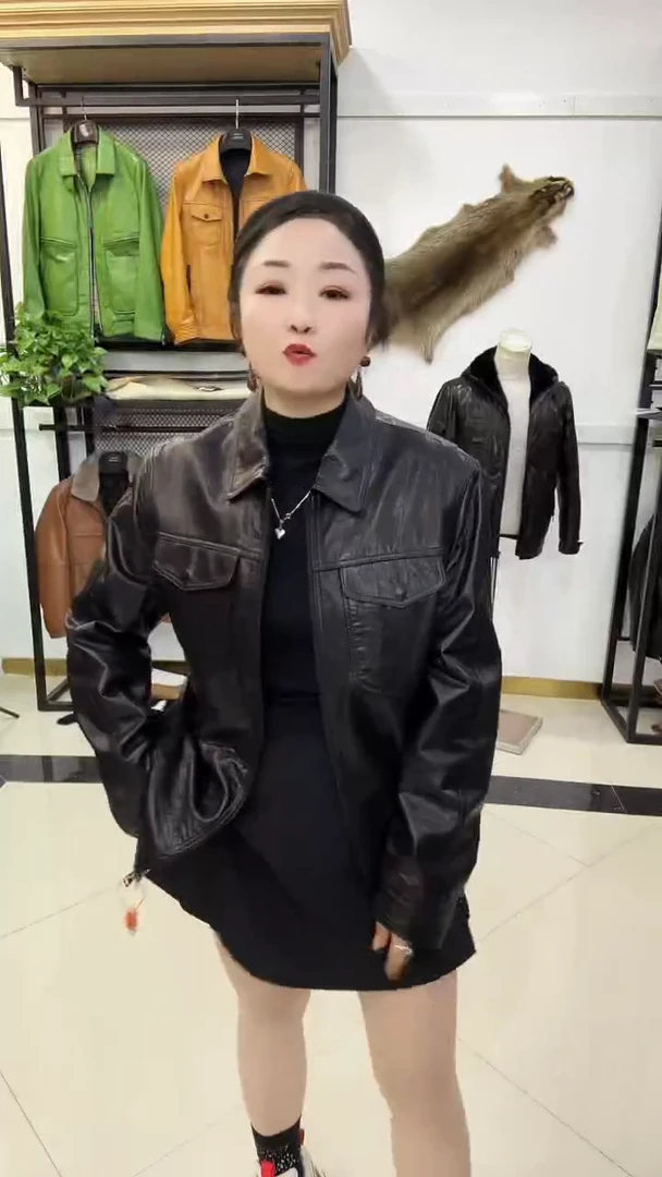 知**乐牛皮牛皮牛皮牛皮夹克50