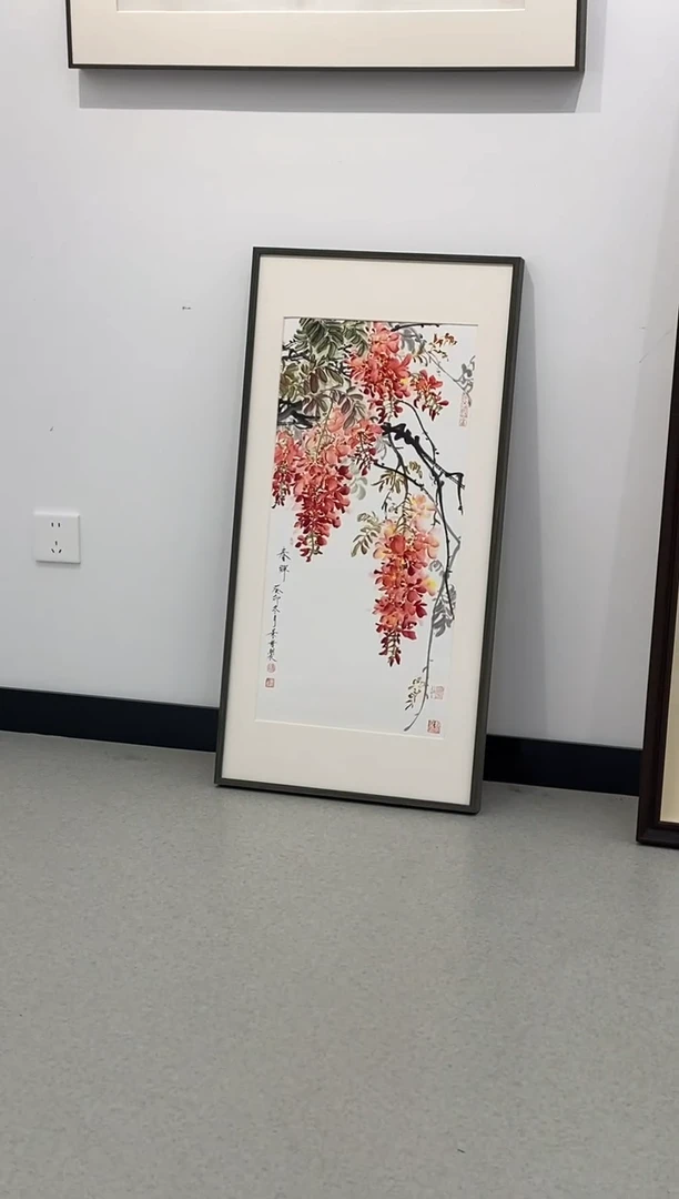 国画cjz国画作品带框