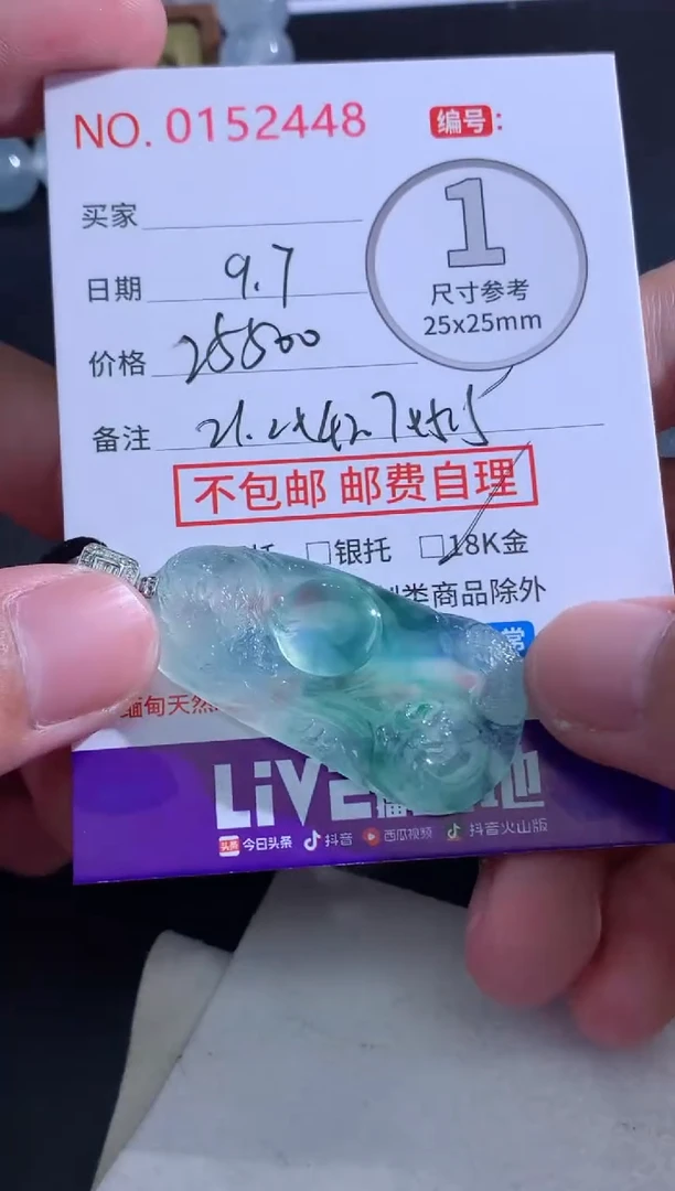 颈饰未镶嵌翡翠半**生.