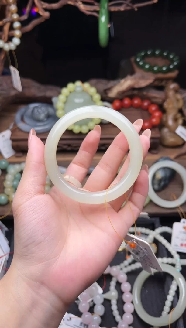 未镶嵌手镯和田玉青海晴水 57圈9014054