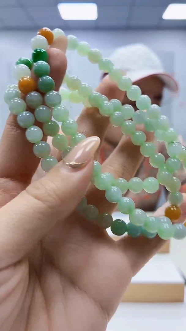 未镶嵌定制翡翠4919ty-毛货珠链97