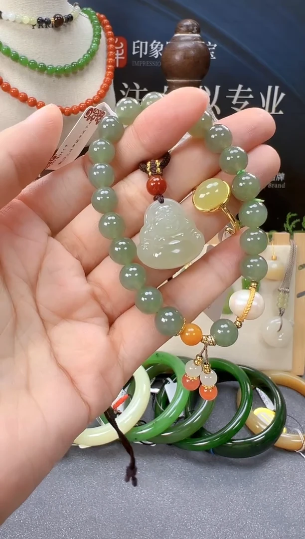 未镶嵌手链和田玉组合商品cg