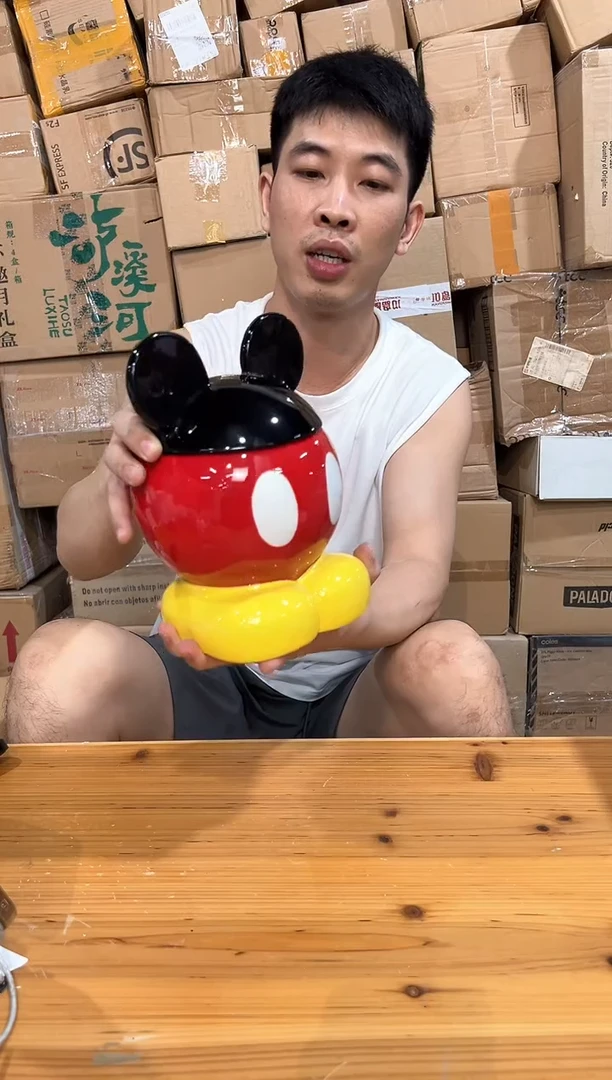 瓷片米奇半身收纳罐