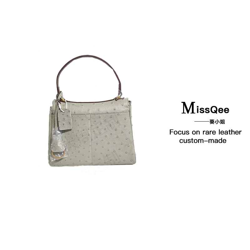 【南希奢品】葵小姐上新鸵鸟皮女士包 3519T wz zx 23cm