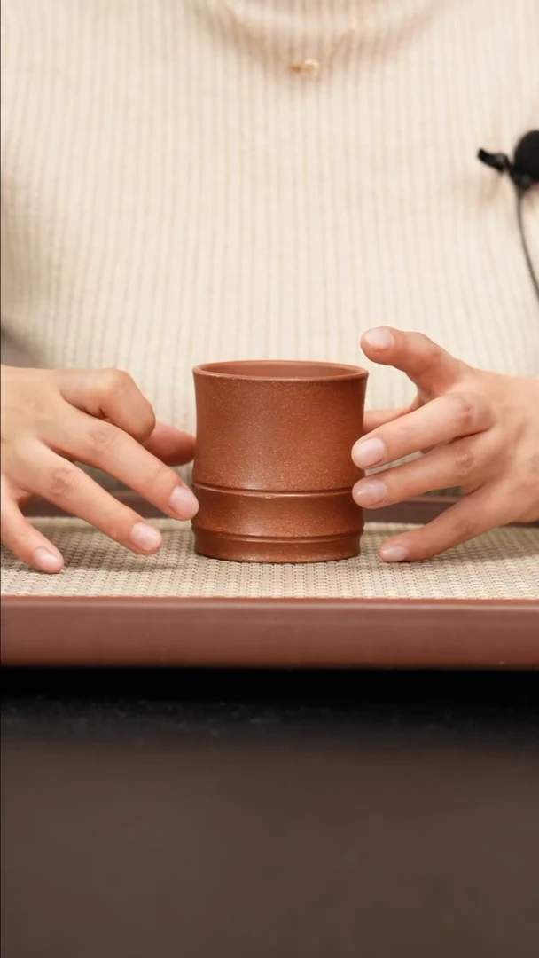 【闪购商品】紫砂茶壶朱段竹节杯180