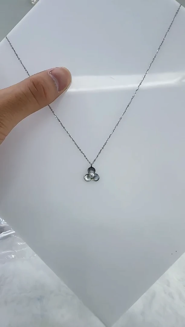 银S925镶嵌海水珍珠DA海水珍珠吊坠 y166