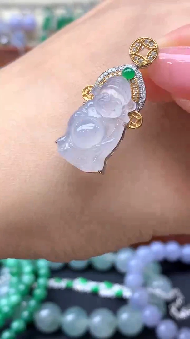 【闪购商品】翡翠颈饰18K金镶嵌208-天然翡翠