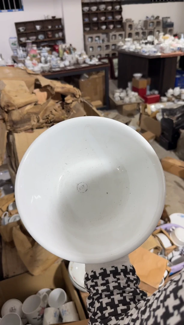 摆件纯白碗24.5厘米有瑕请慎拍