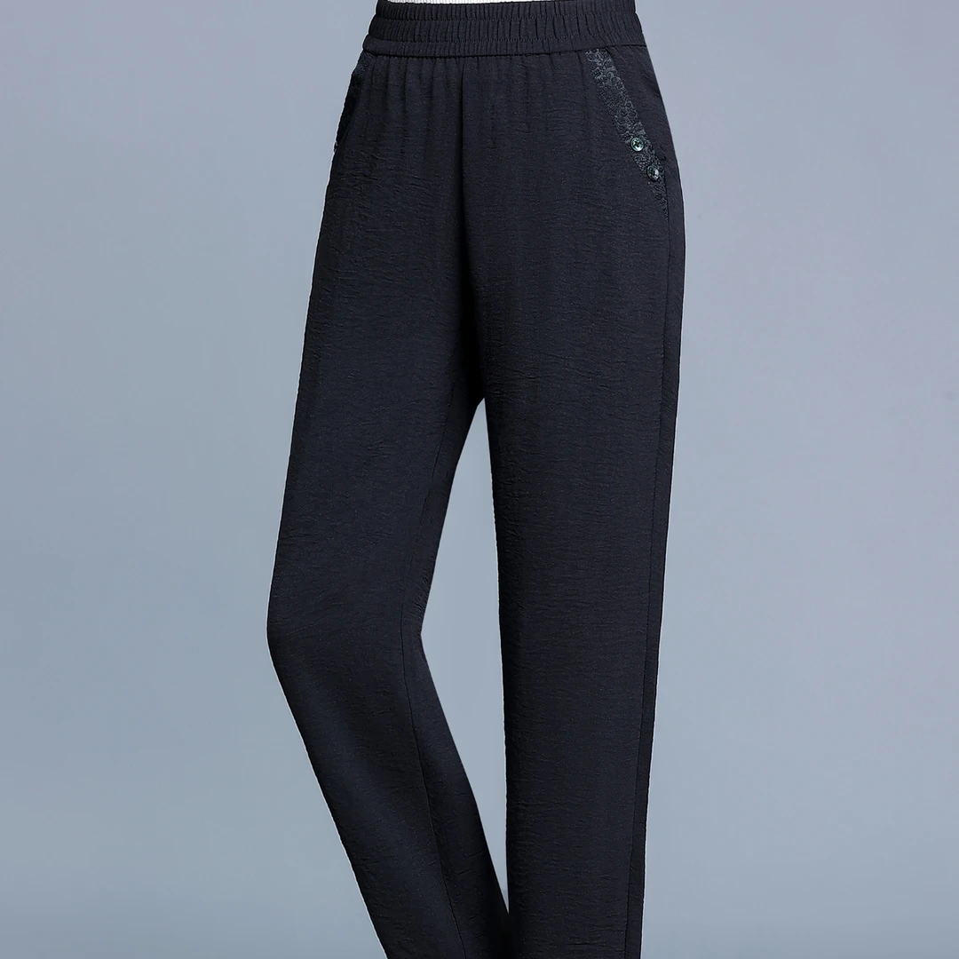 女士夏日冰凉妈妈休闲裤2416