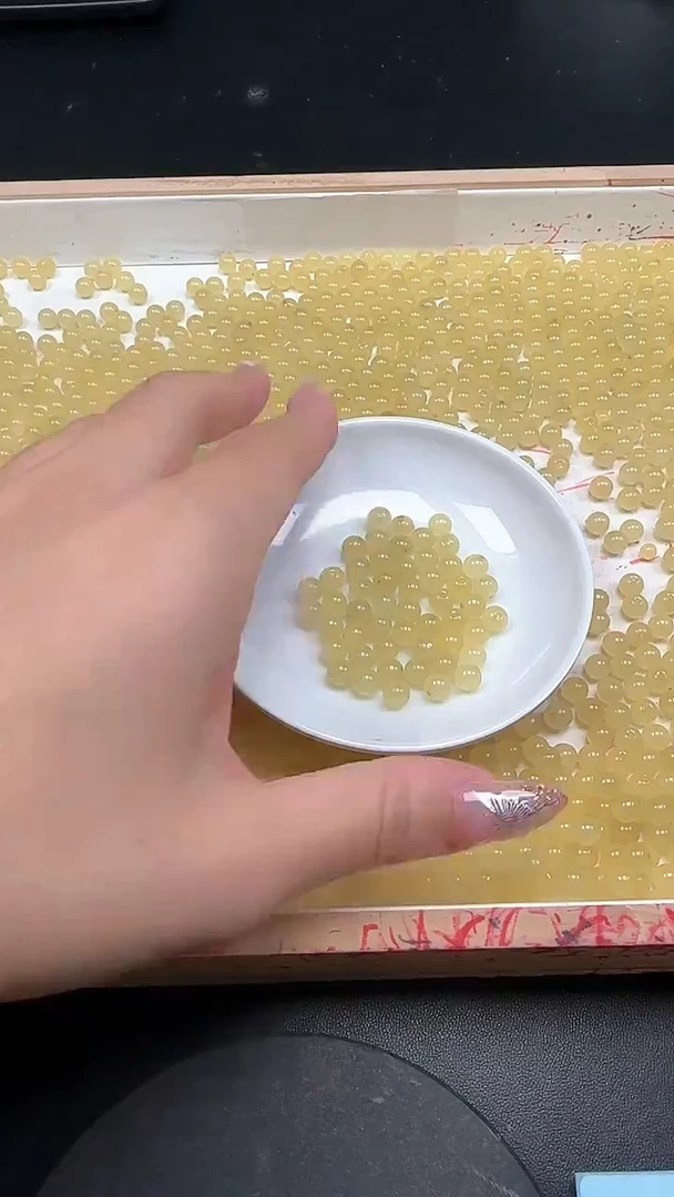 未镶嵌和田玉珠宝半成品蜂蜜水算盘N419卡5*8MM 15颗