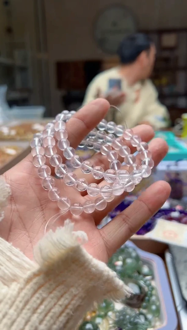 未镶嵌手链水晶白水晶单圈 卡8 多样性发一
