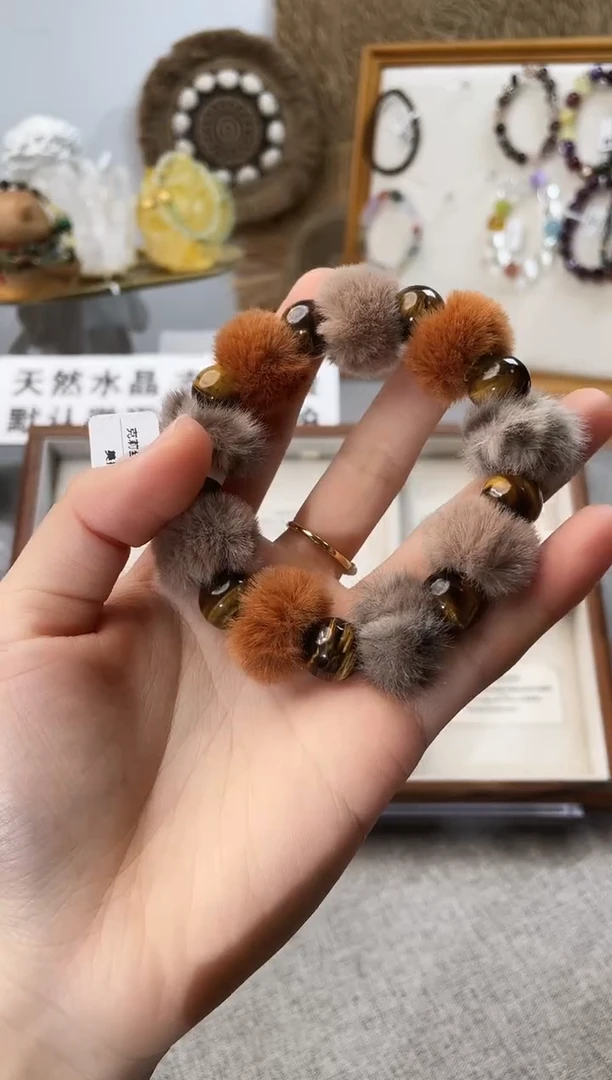 未镶嵌手串水晶黄虎眼手串（多样性发一）