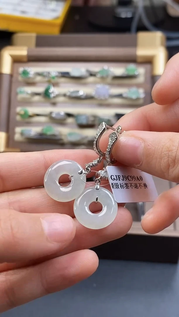 颈饰银S925镶嵌翡翠16585