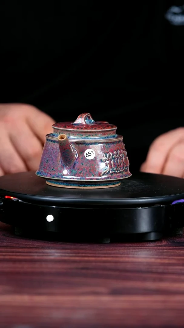 651#盼龙窑一级品原矿钧瓷天驭壶