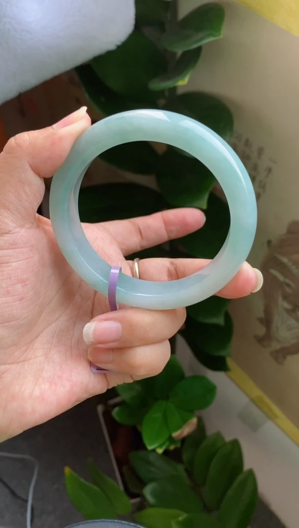【闪购商品】翡翠手镯未镶嵌（十星强推）冰胶蓝绿33号