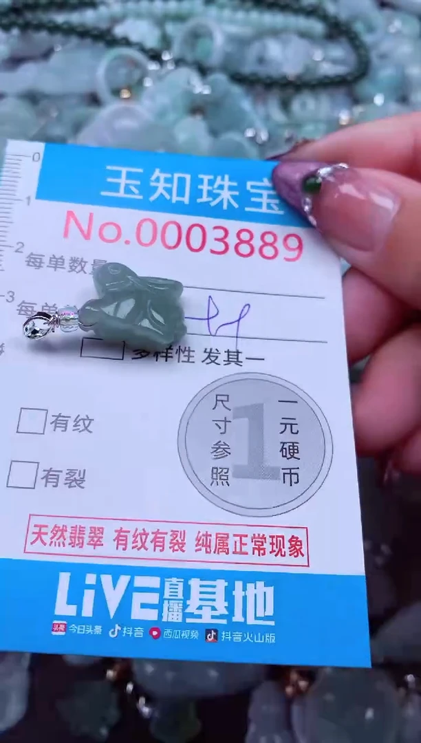 吊坠(不含链)未镶嵌翡翠3889