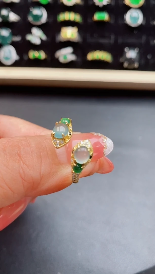 【闪购商品】翡翠戒指银S925镶嵌1212