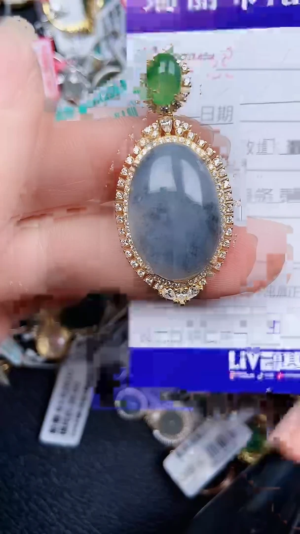 颈饰银S925镶嵌翡翠1828