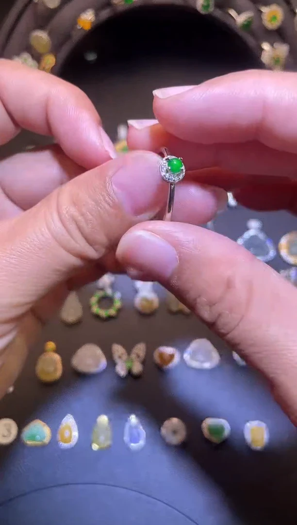 吊坠(不含链)银S925镶嵌翡翠1