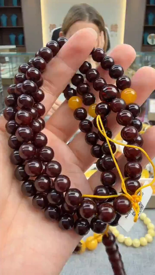 琥珀颈饰未镶嵌假一罚三秒拍号291