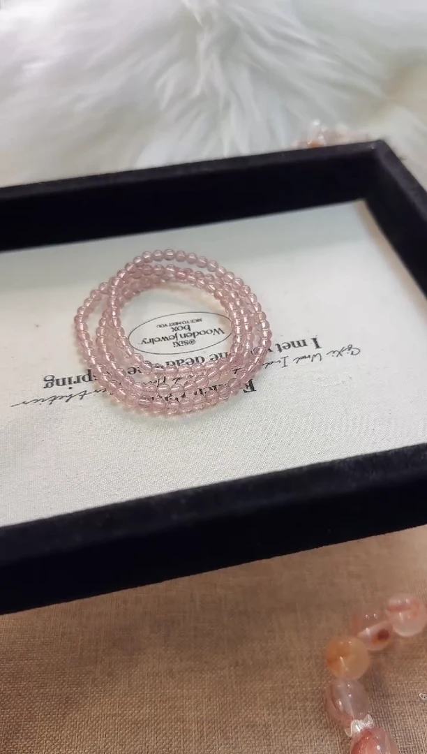 【闪购商品】石英质玉手串未镶嵌草莓三圈LY1255