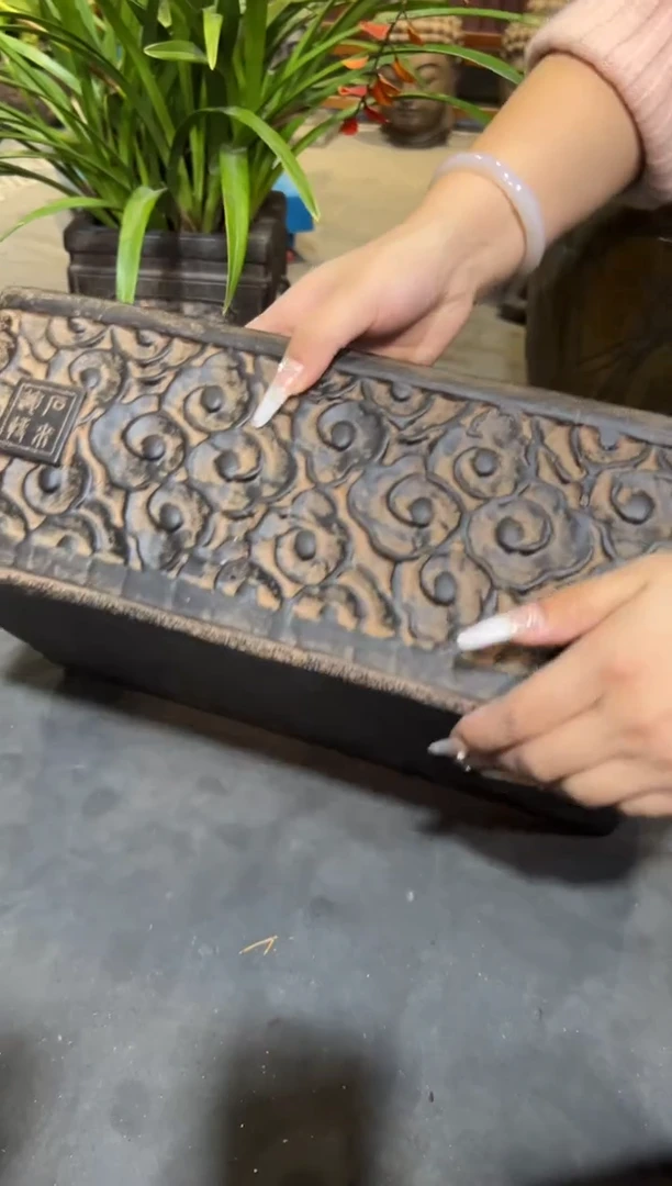 陶土大方时来运转盆