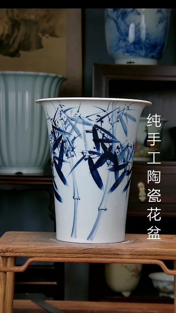 景德镇手工陶瓷花盆