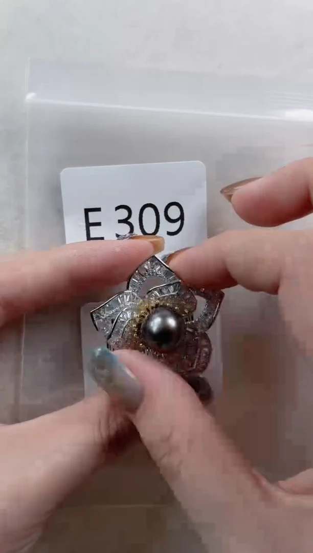 未镶嵌胸针海水珍珠E309