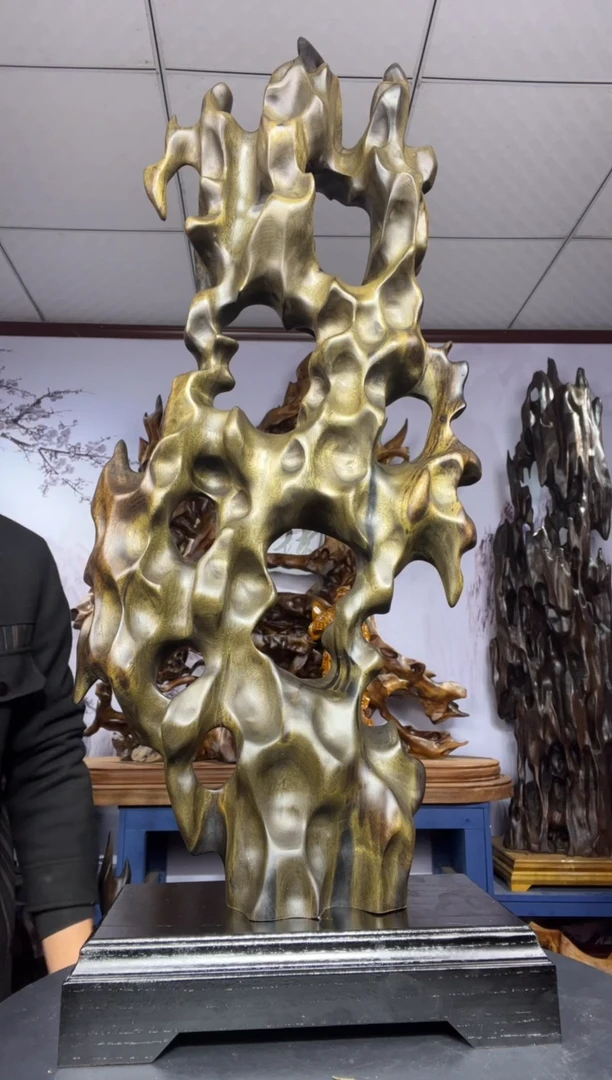 金丝楠木雕款乔*爷金丝楠木工艺品摆件