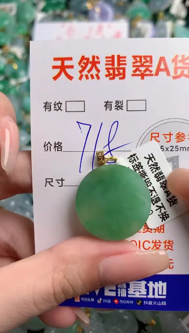 翡翠18K金镶嵌颈饰0901571766