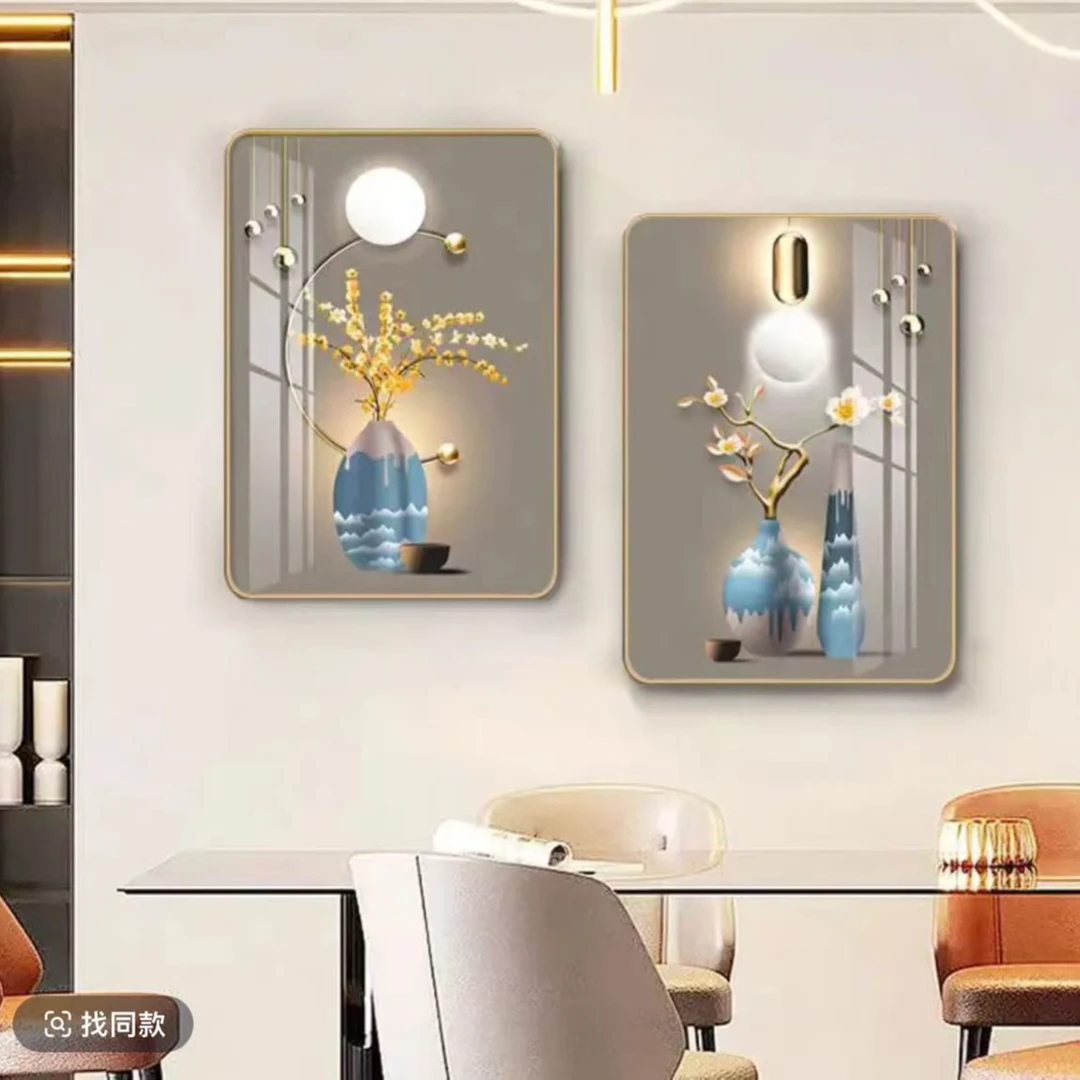 S03【富贵花开】时尚花瓶卧室客厅餐厅背景墙装饰画北欧高端壁挂画